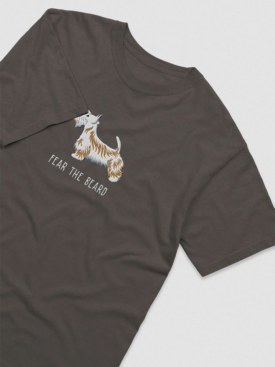 Fear the Beard T-Shirt(Embroidered) of a Scottish Terrier(White) product image (6)
