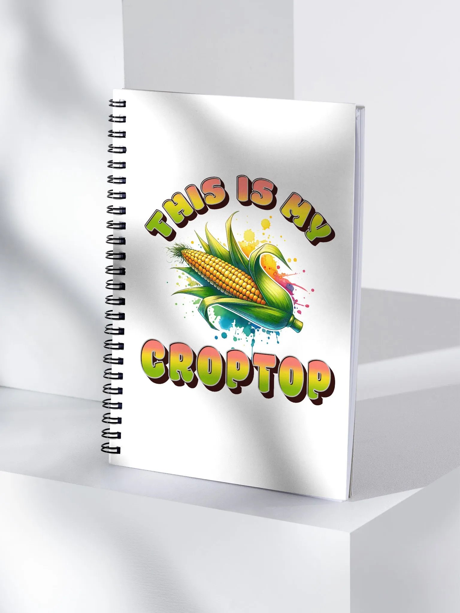 This Is My Crop Top Corn Vibrant Spiral Notebook product image (1)