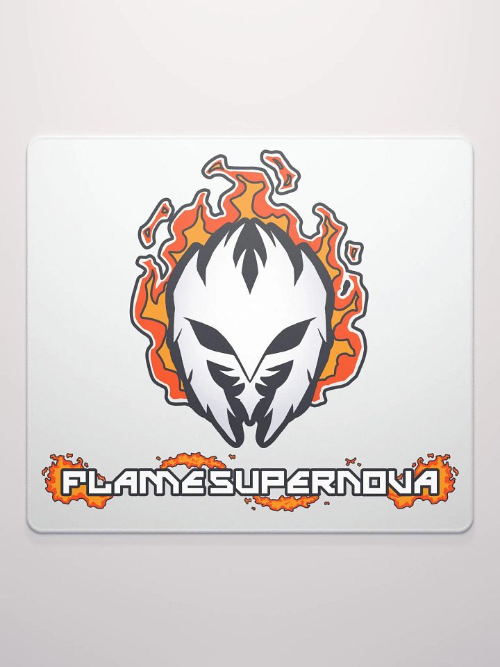 Mask Icon v2 (White) Gaming Mousepad (White) product image (2)