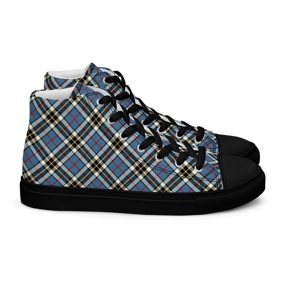 Thompson Blue Tartan Men's High Top Shoes product image (3)