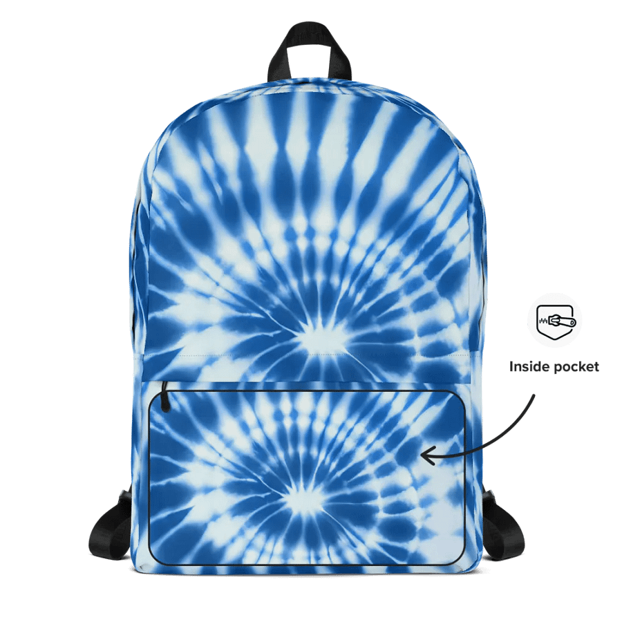 Tie Dye #17 - Blue & White - Backpack product image (9)