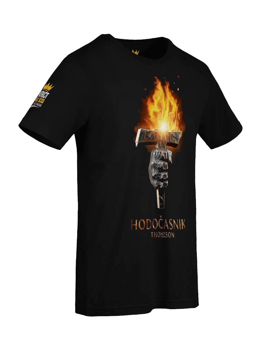 Crowned Distressed Logo T-Shirt Thompson Hodočasnik product image (9)