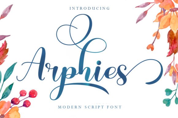 Arphies | Modern Script Font product image (1)