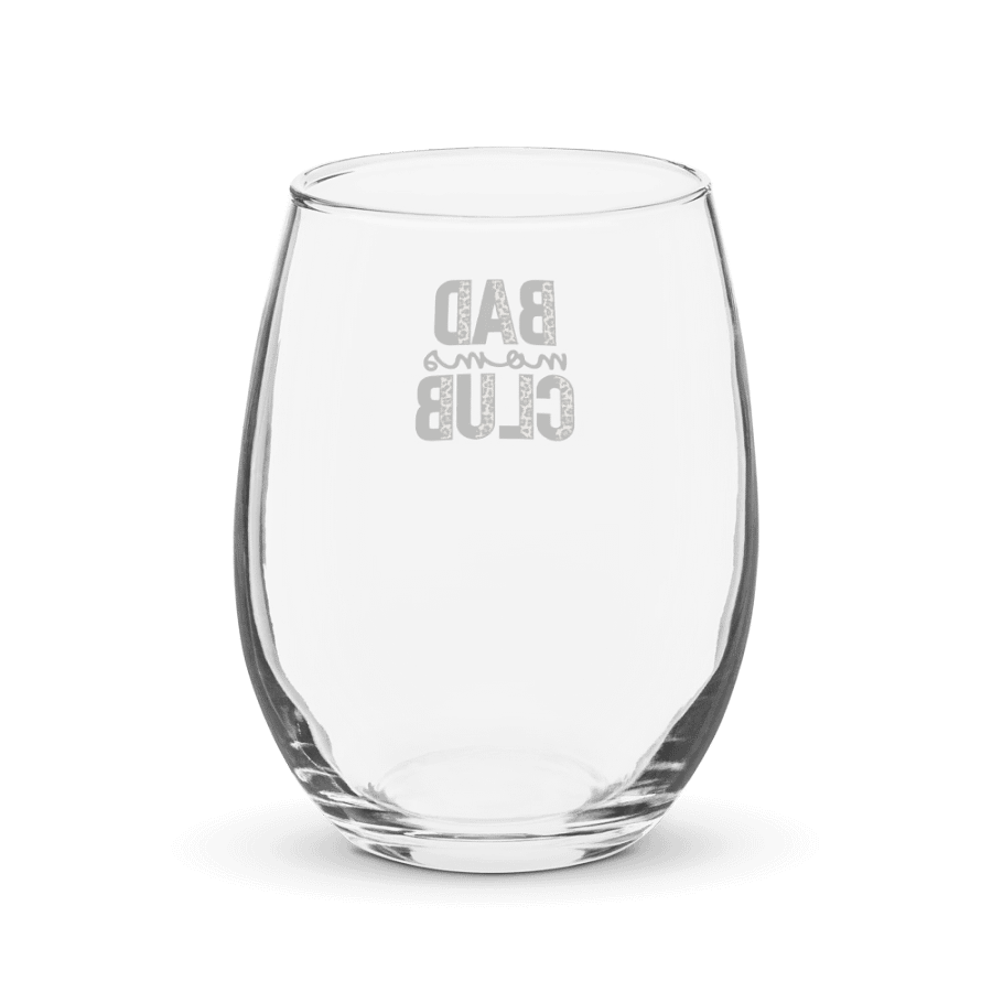 Leopard Print 'Bad Moms Club' Stemless Wine Glass product image (2)