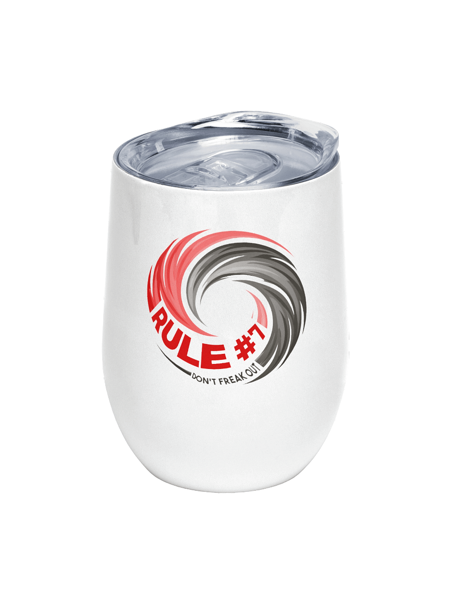 Rule #7 Wine Tumbler Pewter and Red product image (1)