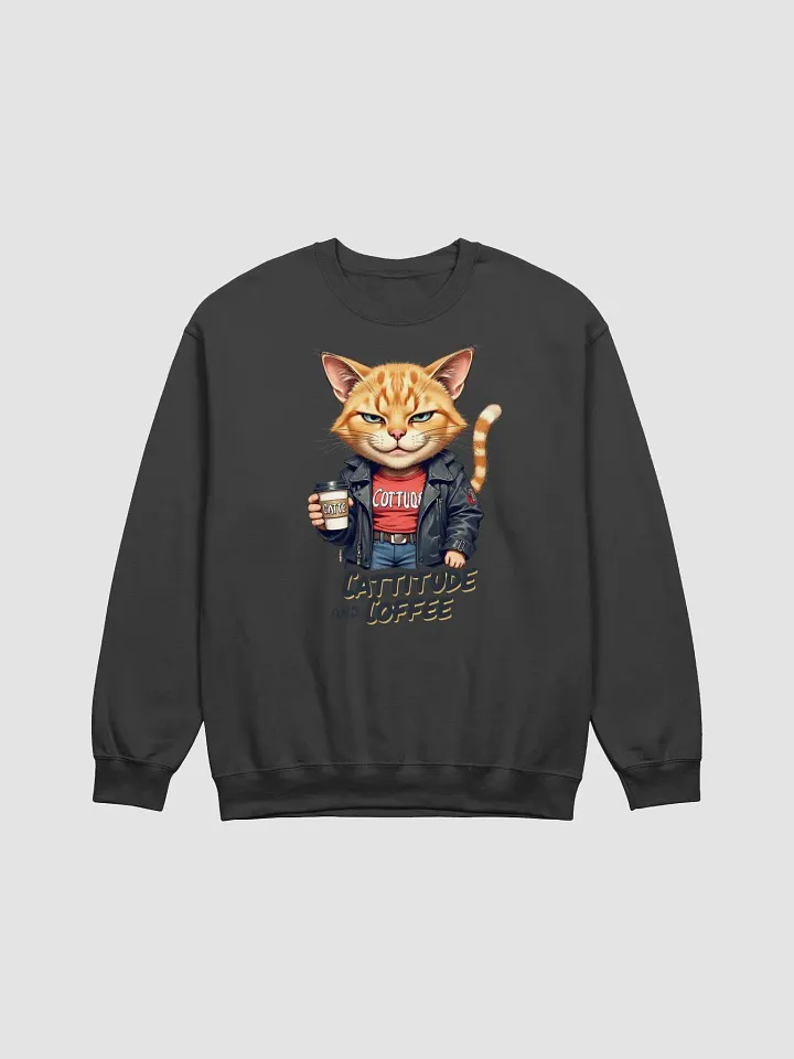 Cattitude & Coffee Crewneck Sweatshirt product image (6)