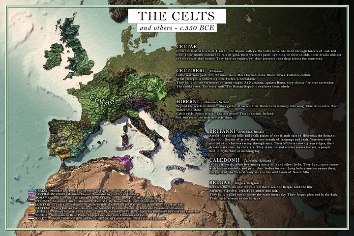 The Celts - 350 BCE - Digital Map product image (1)