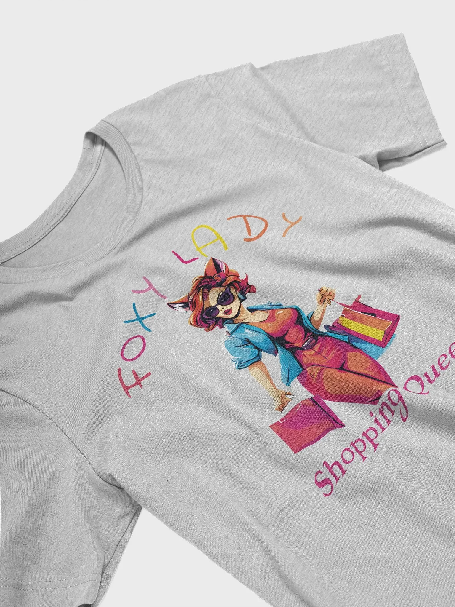 Foxy Lady Shopping Queen Funny Bella Canvas 3001 Super Soft T-Shirt - Perfect for Fashionistas and Shopaholics product image (3)