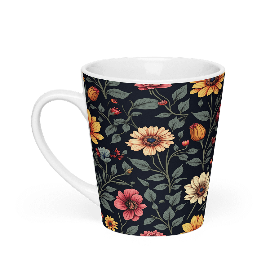 Floral Latte Mug – Elegant Ceramic Coffee Cup for Kitchen & Entertaining product image (1)