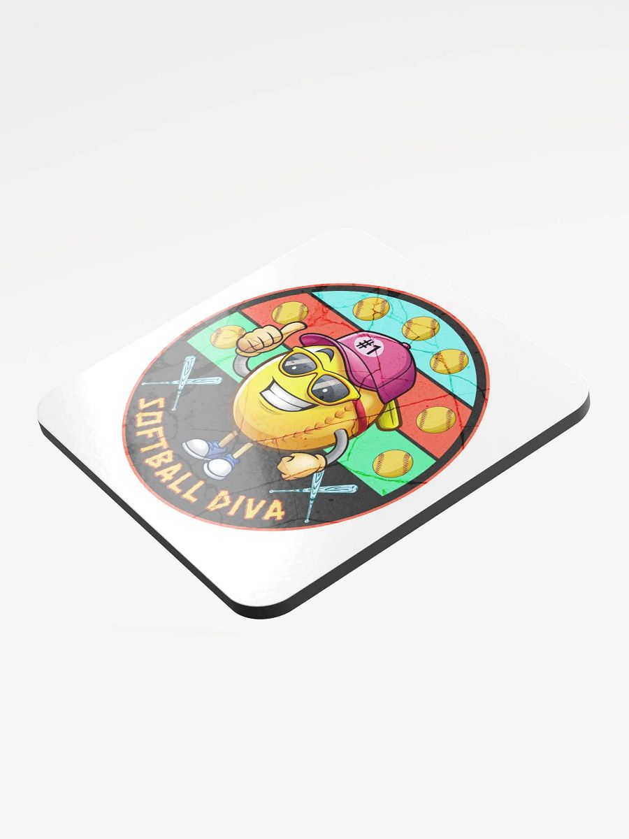 Softball Diva Thumbs-Up Cork Coaster product image (3)
