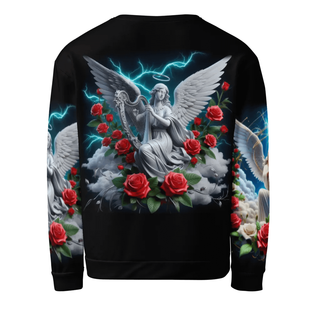 Angels making Music with a Harp - All-Over Unisex Sweatshirt #21 product image (3)