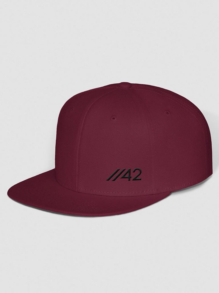 //42 "FLAT BRIM" CAP (BLACK THREAD) product image (9)
