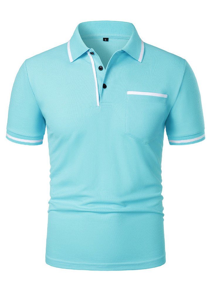 Men's Casual Lapel Short Sleeve T-shirt product image (1)