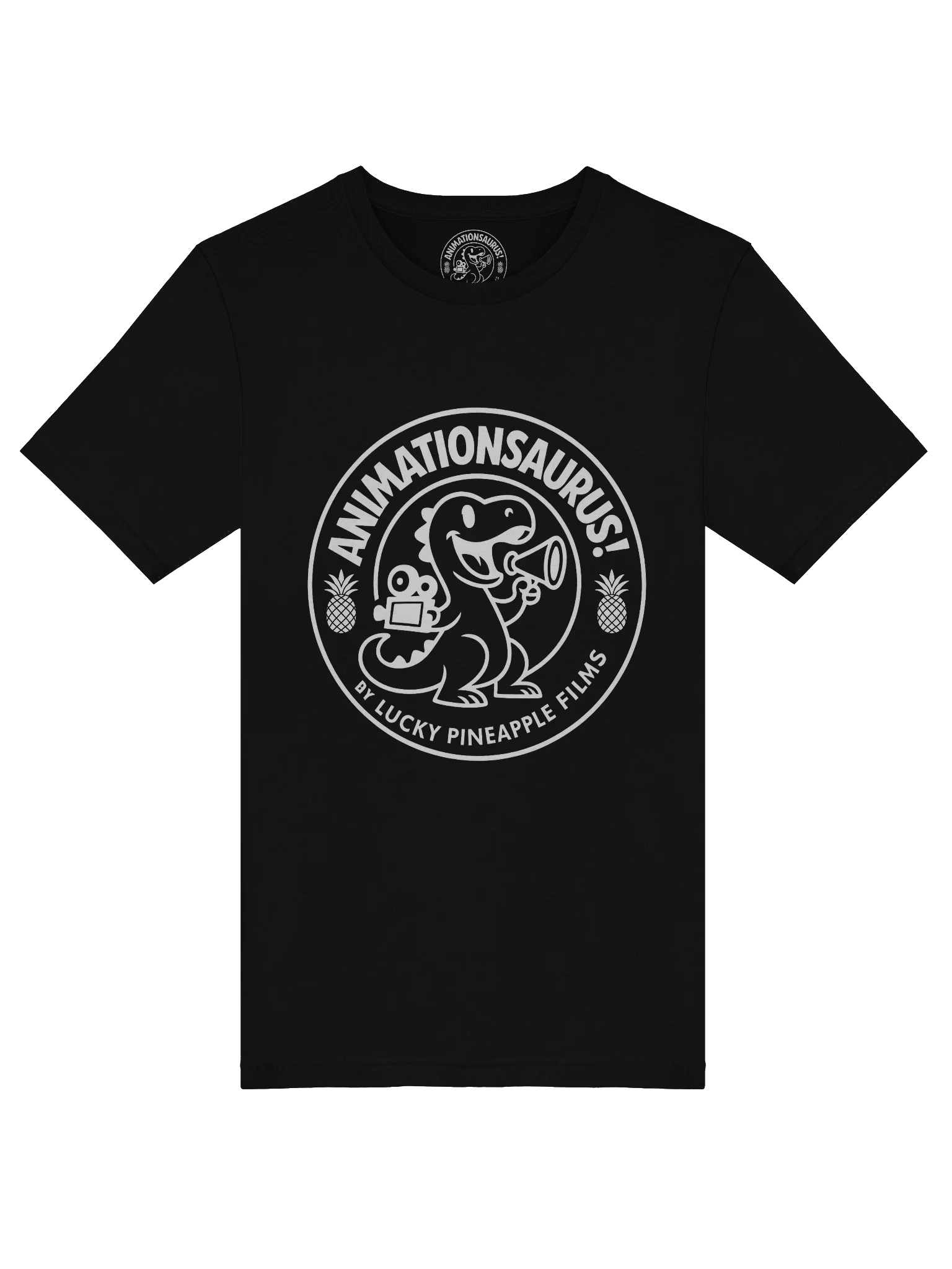 Animationsaurus! Dinosaur Logo (White) Concert Tee Fit Unisex T-Shirt product image (5)