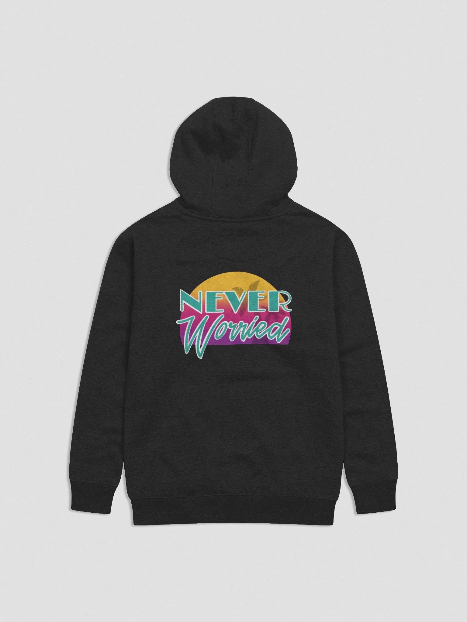 Teal Never Worried Cotton Hoodie product image (2)