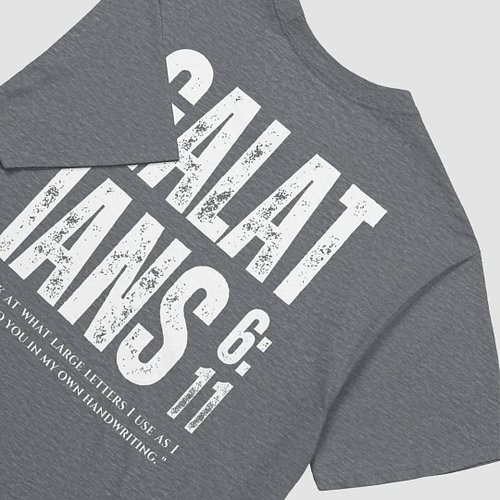 I teased this design during the Tshirt Day sale, but in case you missed it: the Galatians 6:11 tee is available now on ICA! L...
