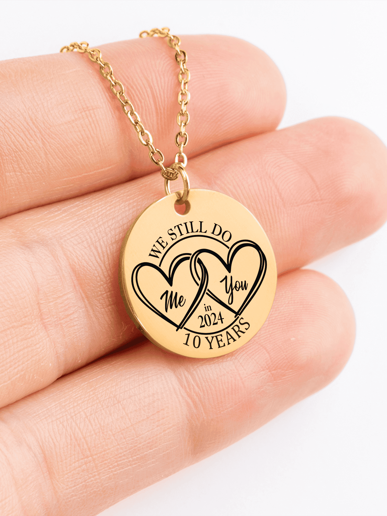 We Still 'I DO' 10 Years Later Anniversary Necklace product image (1)