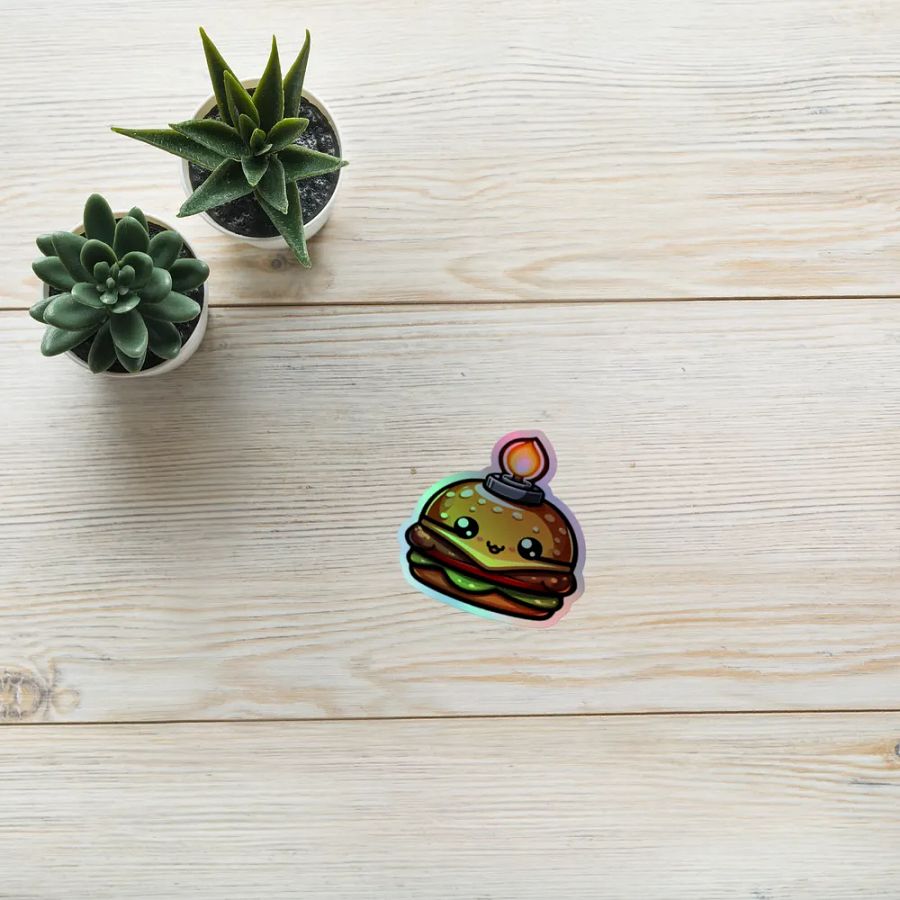 Gas Light Burger Holographic Sticker Sheet product image (10)