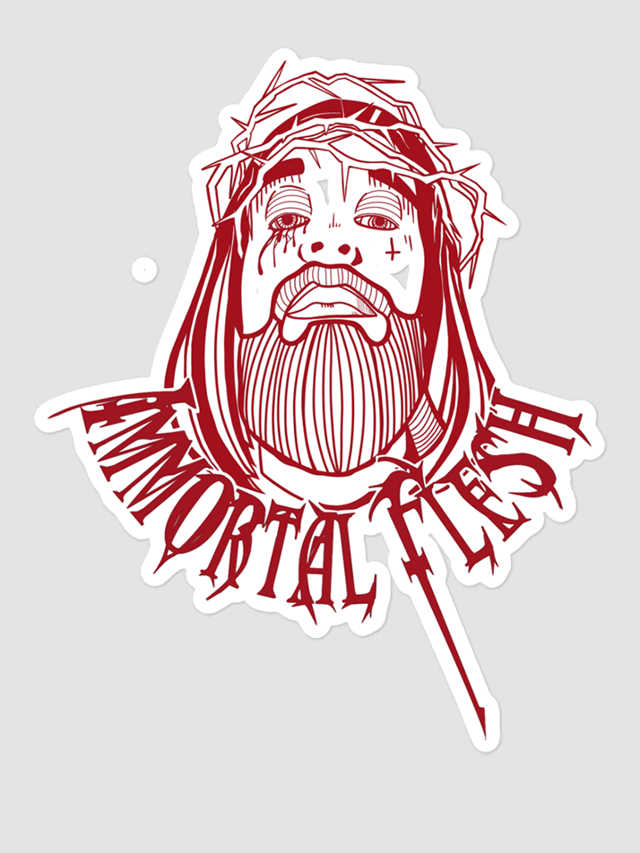Immortal Flesh Sticker (Red) product image (1)