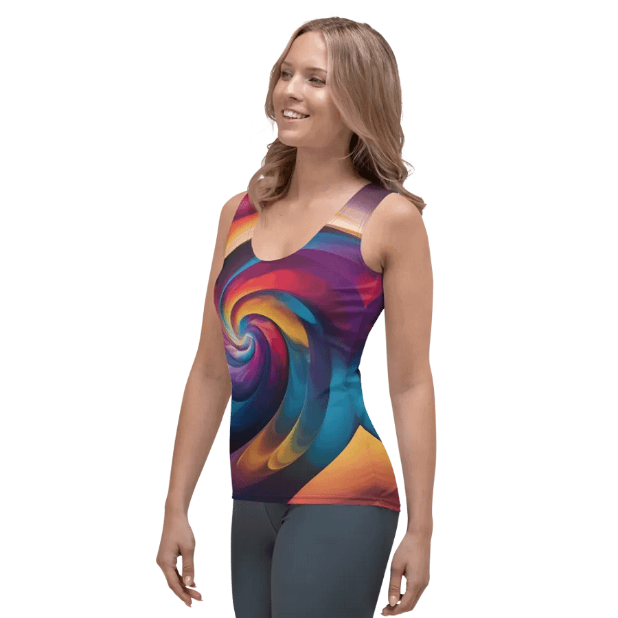 The Psychedelic Rainbow Spiral Women's Tank Top product image (3)