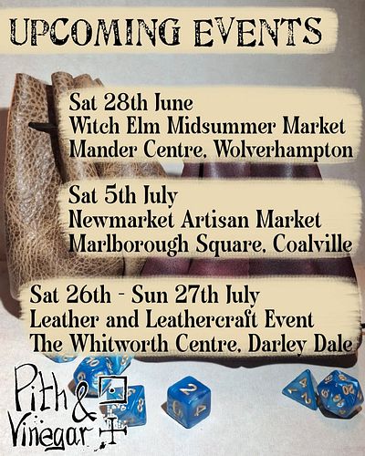 I’ve got a run of great events coming up: a gothic midsummer market, an artisan showcase, and a full weekend dedicated to lea...