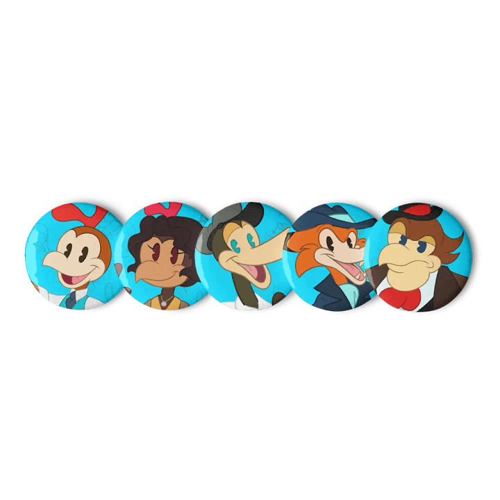 Chucky Chicken Character Buttons Set 01 product image (1)