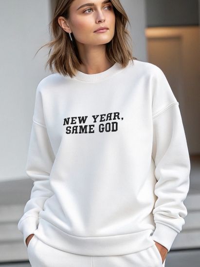 New Year, Same God Premium Sweatshirt product image (2)