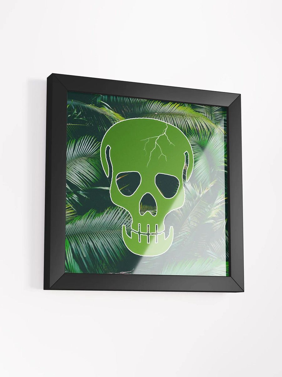 Endangered Species - Mexico - Tropical Mystery Green Skull Eco-Friendly Ayous Wood Framed Poster product image (3)