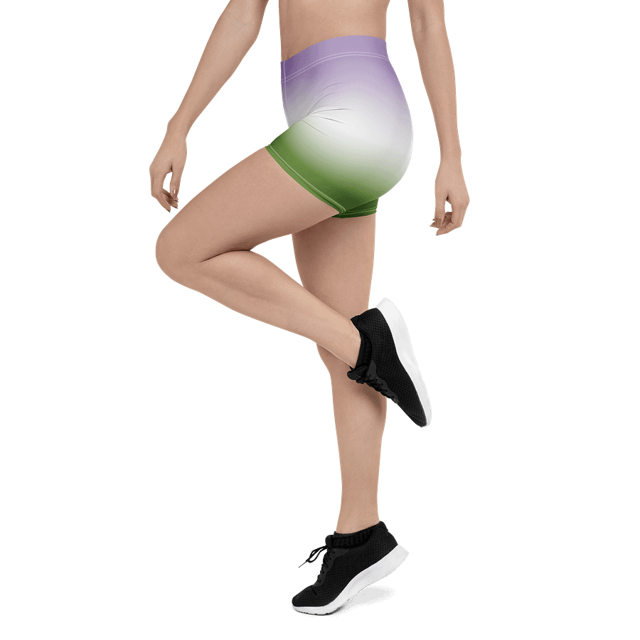 Genderqueer Pride Gradient Bike Shorts product image (4)