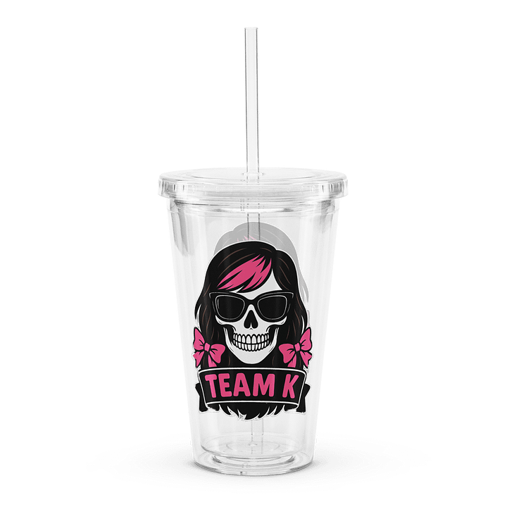 TEAM K (V-6) Clear Plastic Tumbler product image (1)