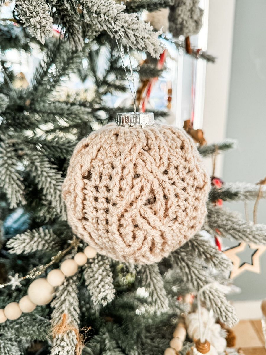 Cozy Cottage Cable Bauble Crochet Pattern product image (3)