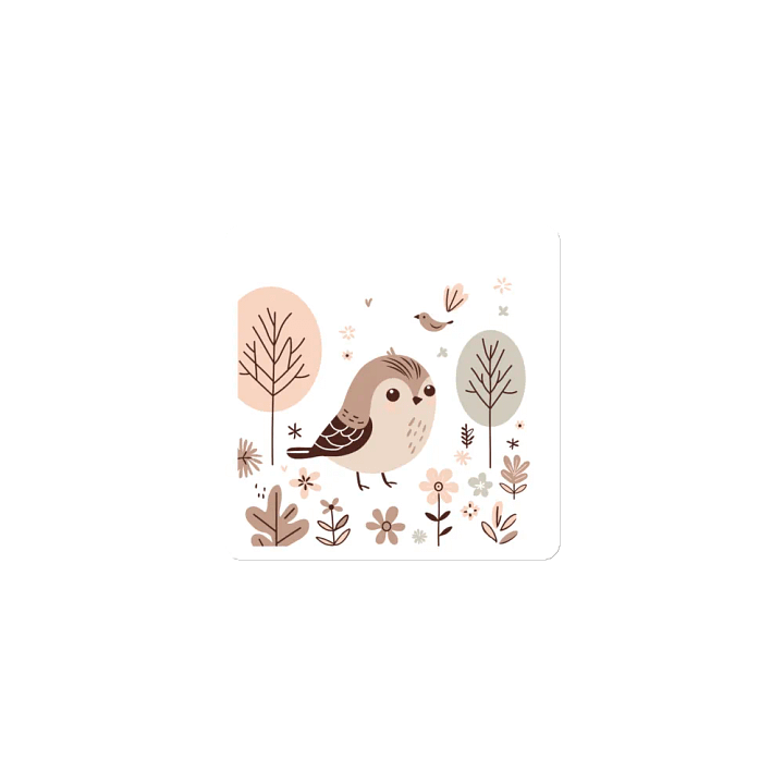 Whimsical Bird Die-Cut Magnets product image (1)