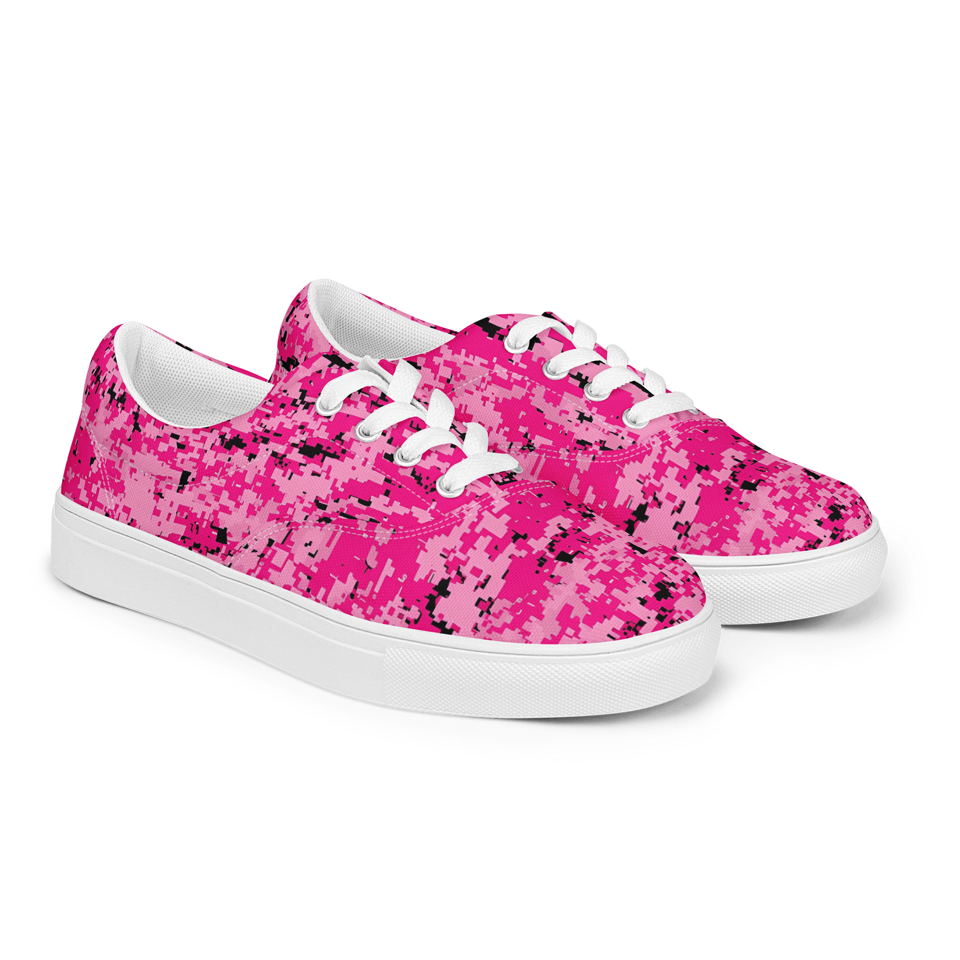 Pink Camo Men's Canvas Shoes product image (2)