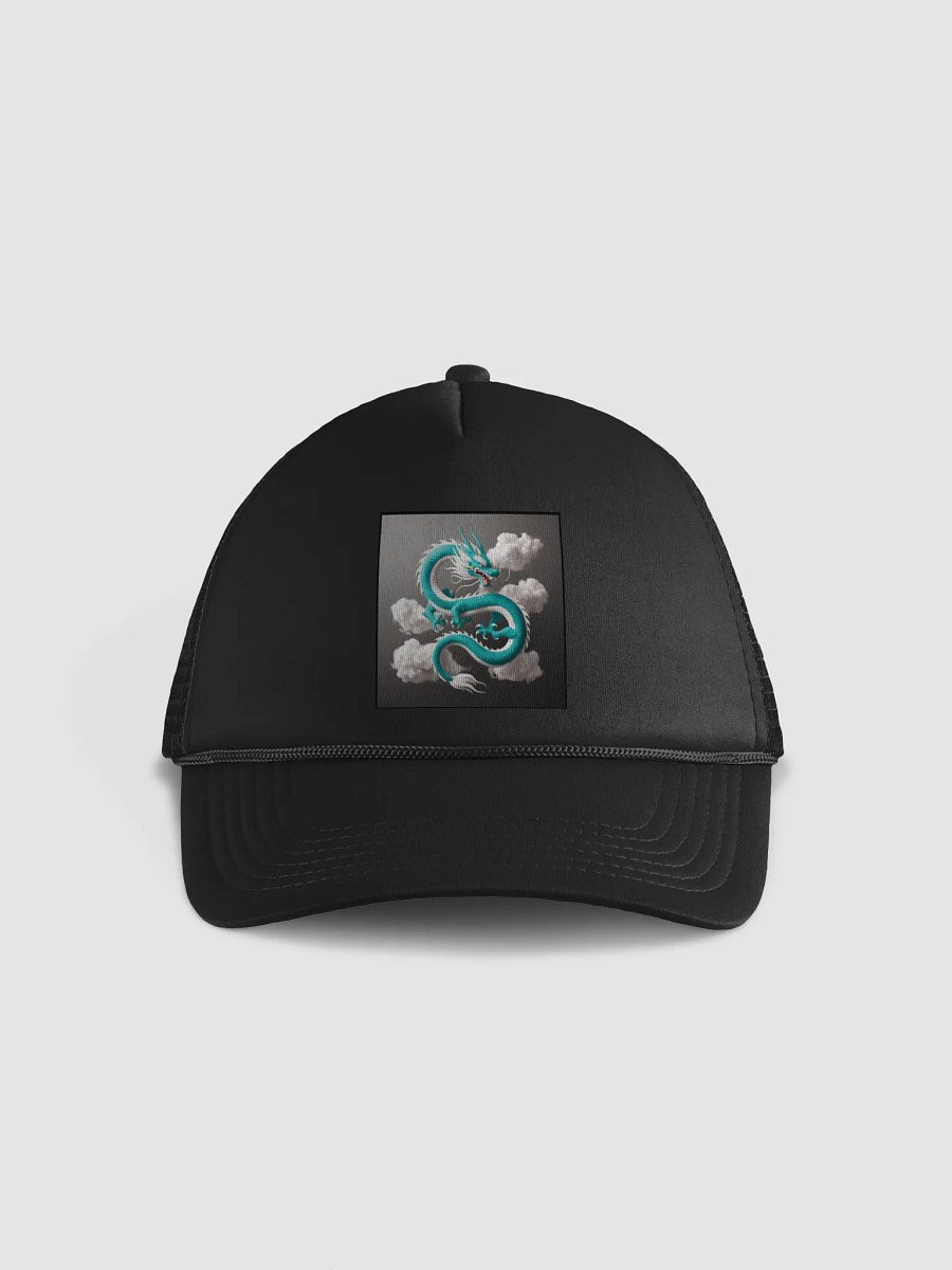 "Majestic Power: The Turquoise Chinese Dragon Cap" product image (1)