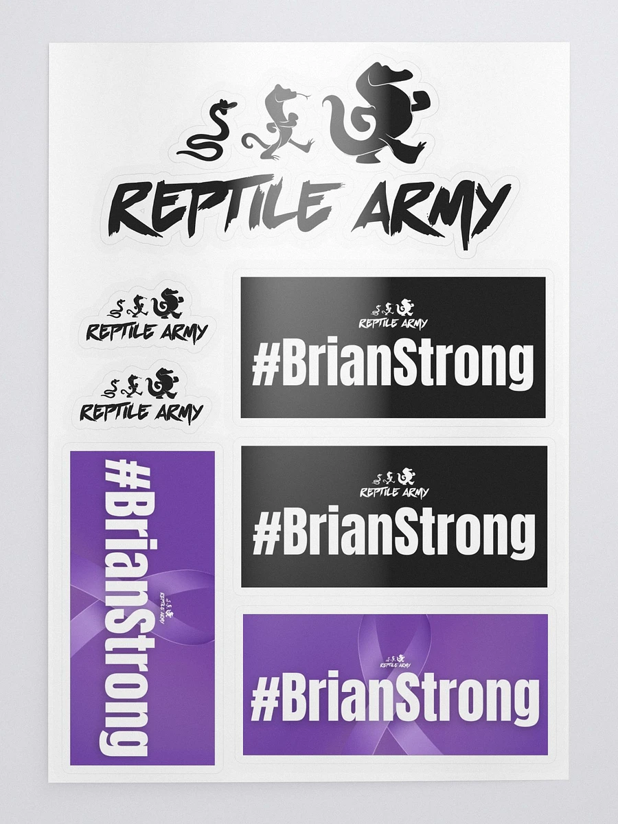 #BrianStrong With Purple For Pancreatic Cancer - Reptile Army Sticker Sheet product image (1)