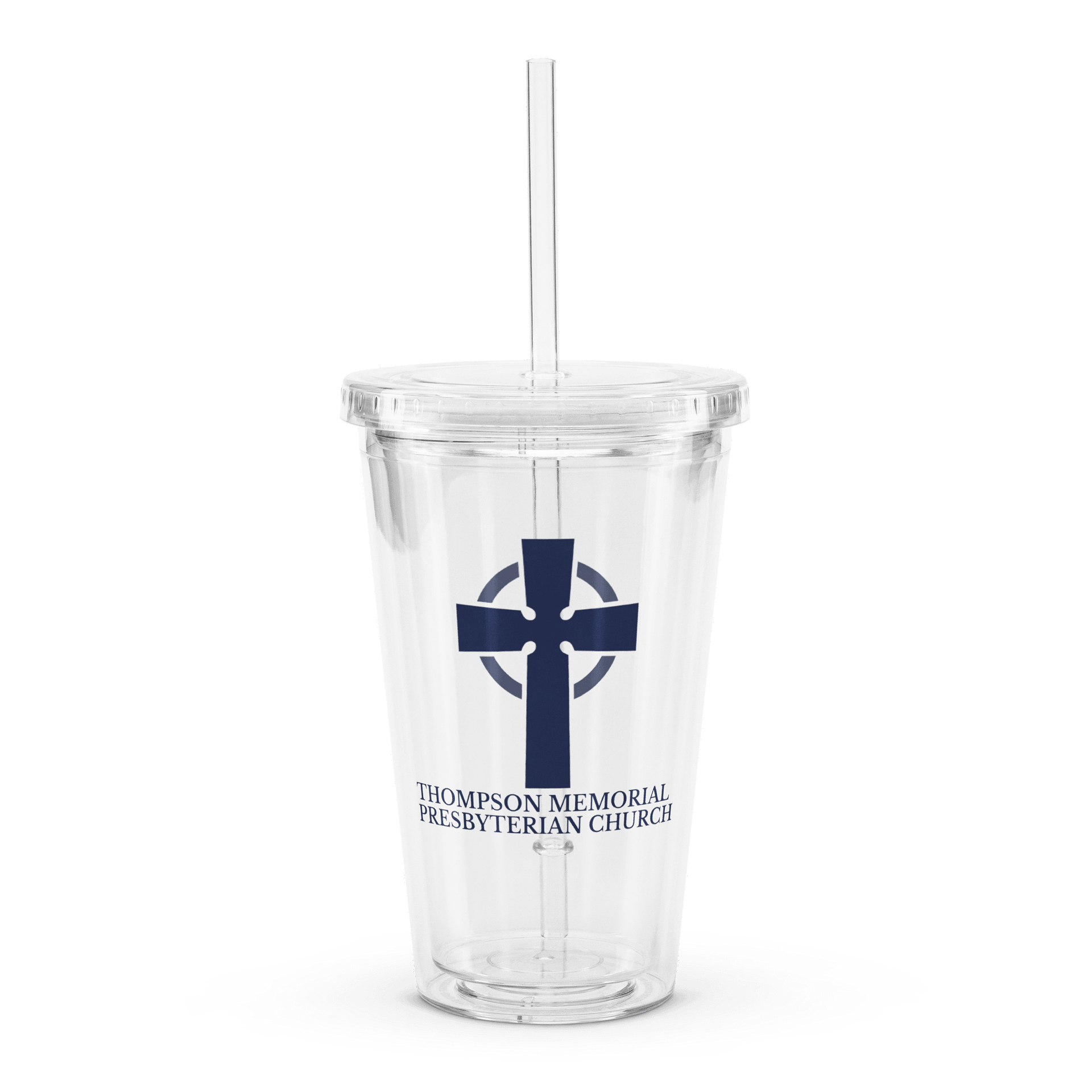 Traditional TMPC Logo: Clear Tumbler with Straw product image (1)