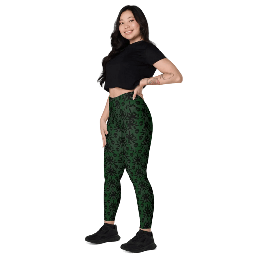 Gothic 2A High Waist Pocket Leggings - Green product image (3)