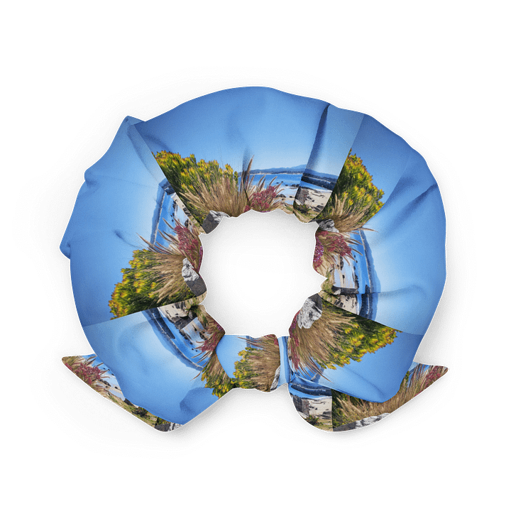 Purple flowers by the coast Scrunchie product image (2)