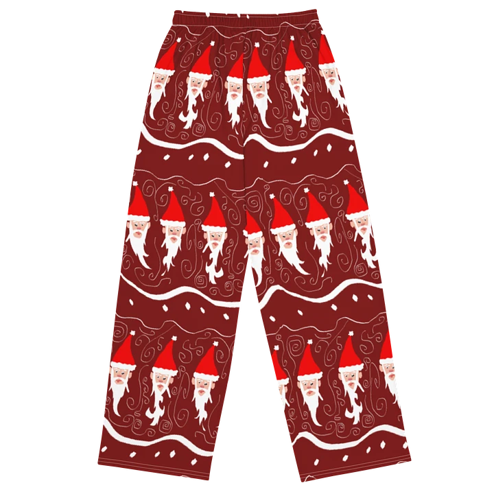 Bearded Santa Pattern Wide Leg Pants product image (1)