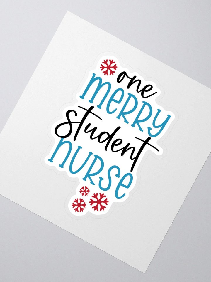 One Merry Student Nurse Sticker product image (5)