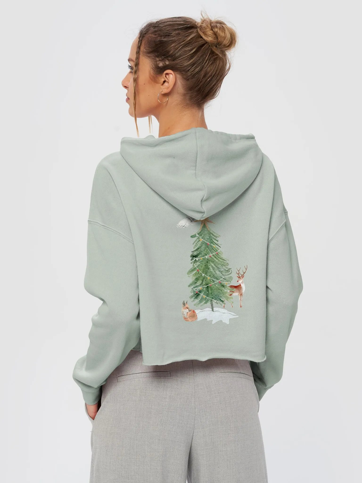 Merry Yule Cropped Hoodie product image (20)