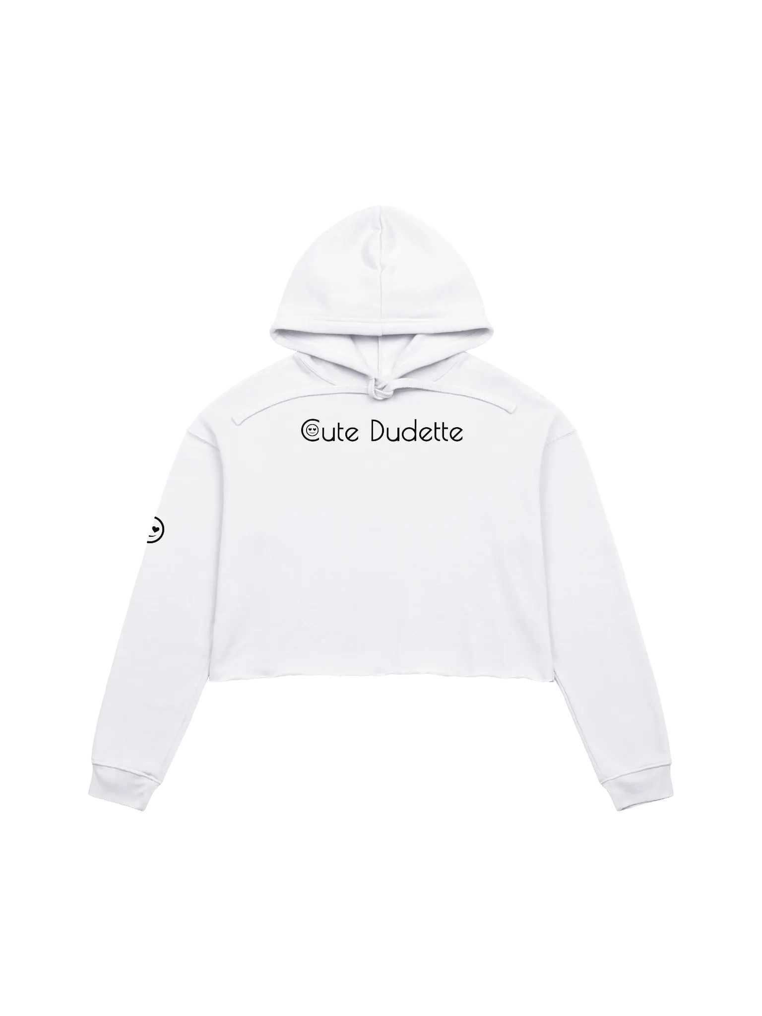 Cute Dudette White Crop Hoodie product image (1)