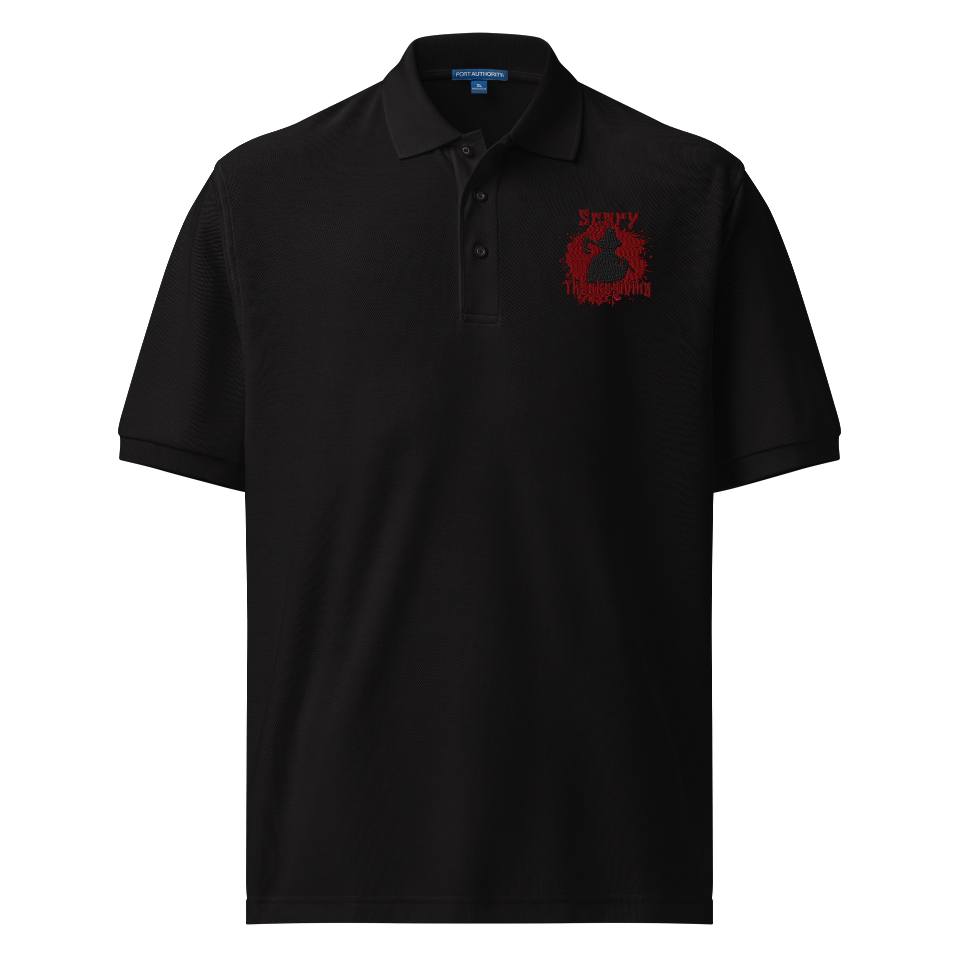 Scary Thanksgiving Axe Silhouette Polo Shirt product image (1)