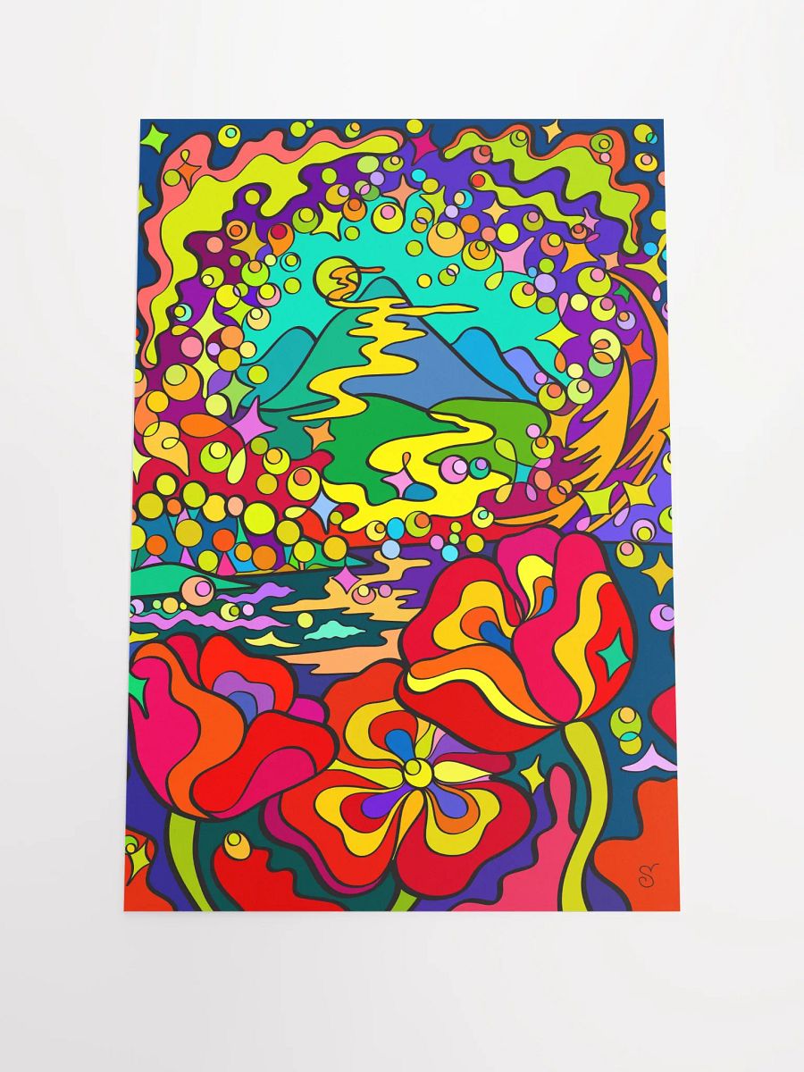 Vibrant Matte Poster Print - Night Poppies product image (1)