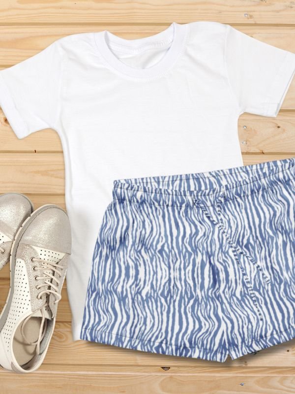 blue patterned pajama shorts for her product image (1)