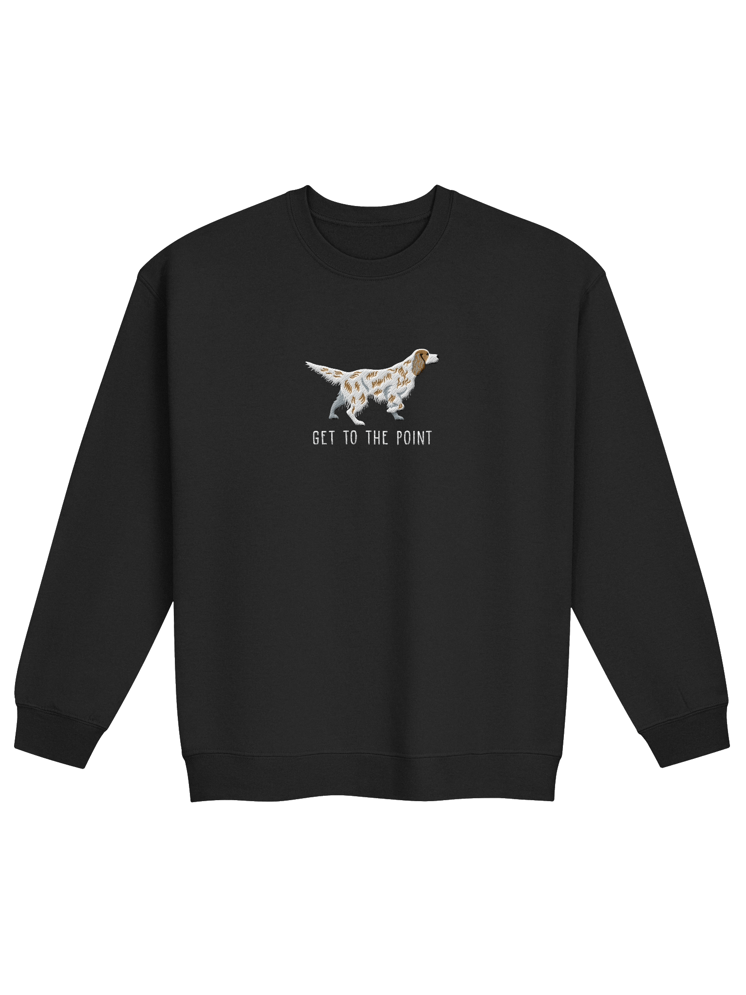 Get to the Point Sweatshirt (Embroidered) of an English Setter(Brown Belton) product image (3)