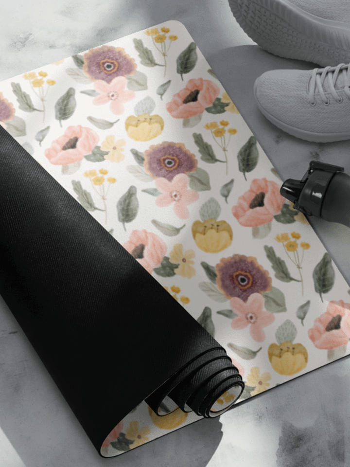 Anemone Flower Pattern Yoga Mat product image (2)