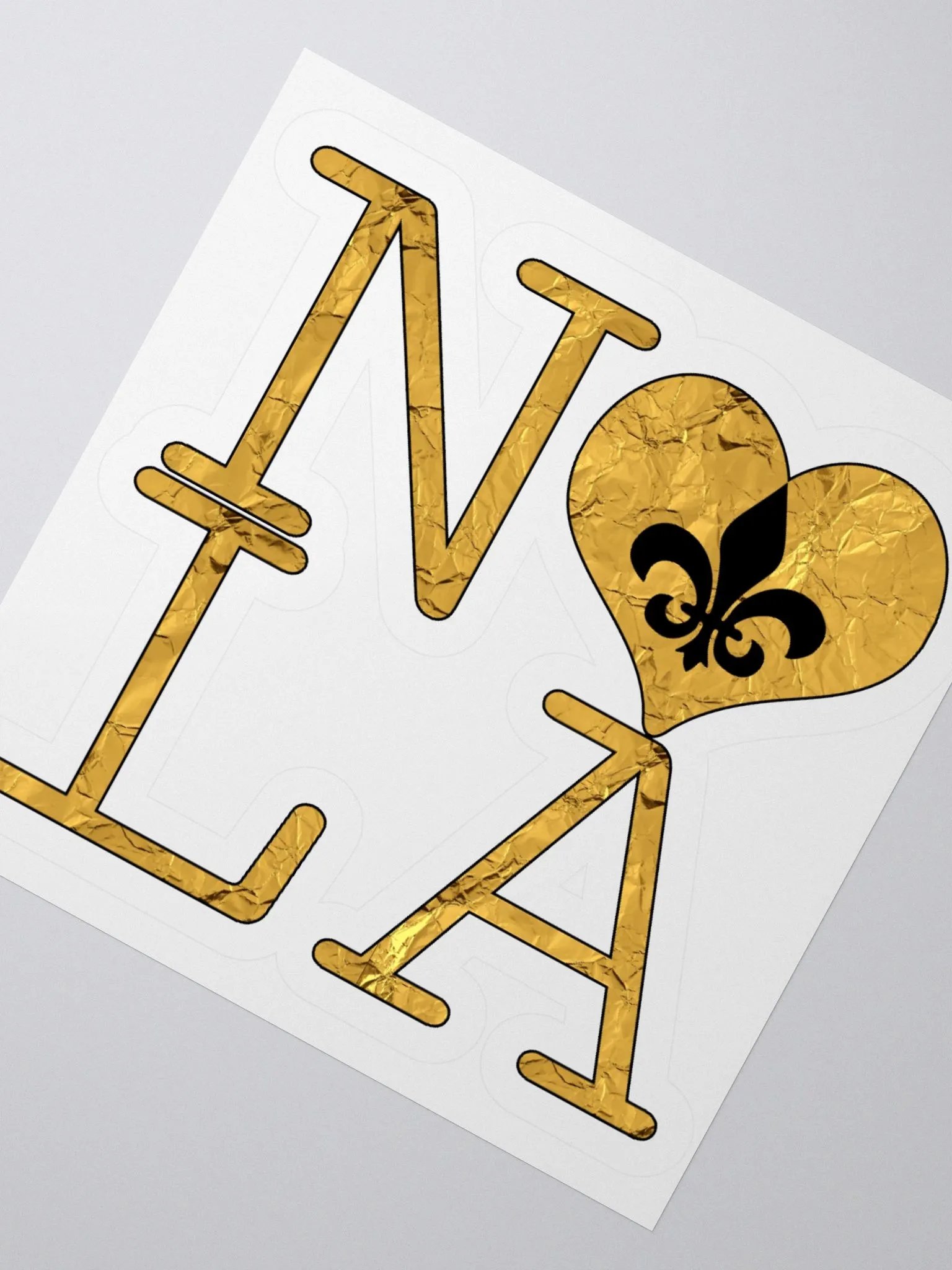I LOVE NOLA **BIGSHOT STICKER** (GOLD WRAP FULL + OUTLINE) product image (2)