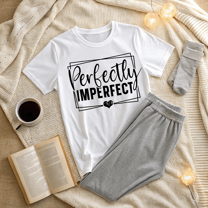 Perfectly Imperfect - Women's White T-Shirt product image (2)