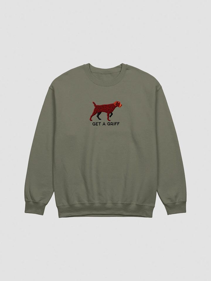 Get a Griff Sweatshirt (Embroidered) of a Wirehaired Pointing Griffon(Liver) product image (7)